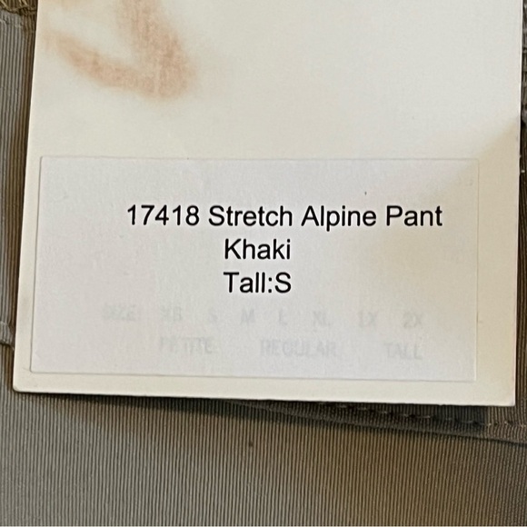 Athleta Alpine Stretch Pant Womens Small Tall Khaki 17418 Cargo Zip Hem NWT - Picture 9 of 11
